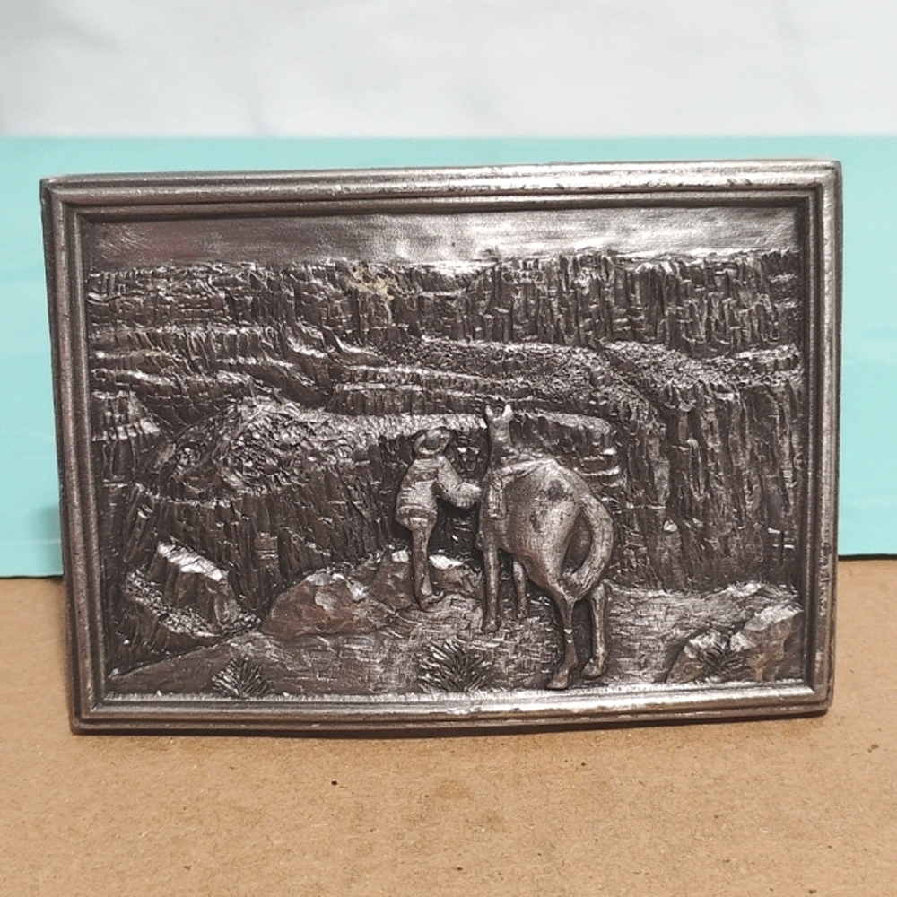 Horse & Cowboy Horizon 1977 Bergamot Brass Works Belt Buckle